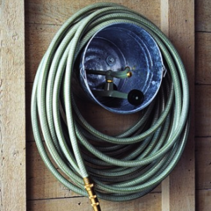 Bucket Garden Hose Storage