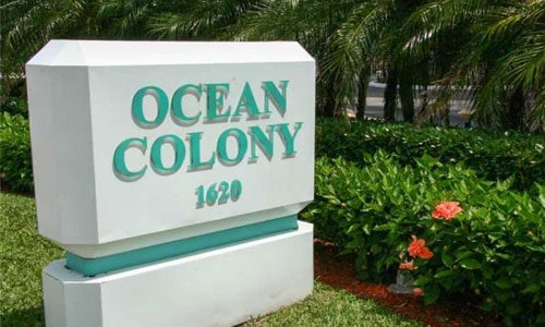 Ocean Colony Condo Sign