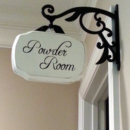 Powder Room Sign
