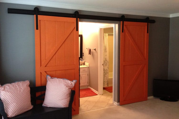 Orange Barn Doors