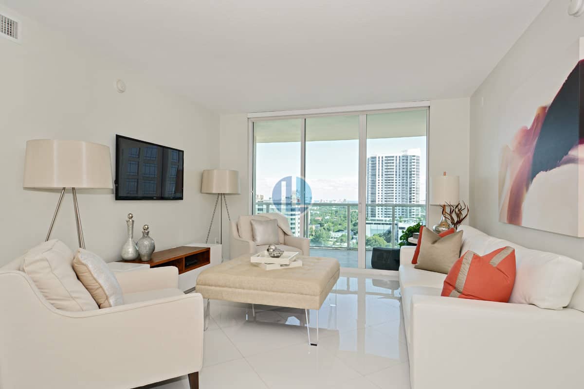 350 SE 2nd Street, Unit 1750, Fort Lauderdale, FL 33301 Living Room