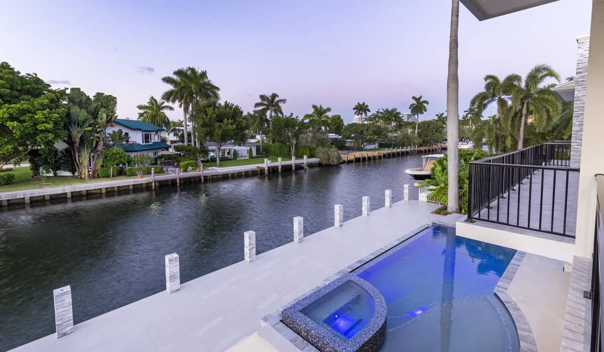View Pool Canal 39 Pelican Way Fort Lauderdale Waterfront Homes