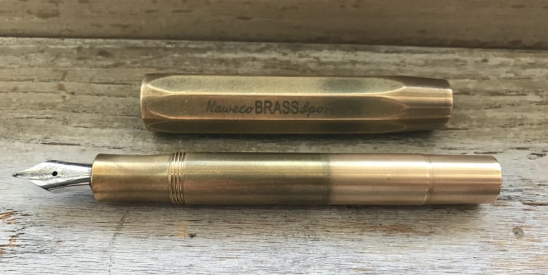 Brass Patina on a Fountain Pen