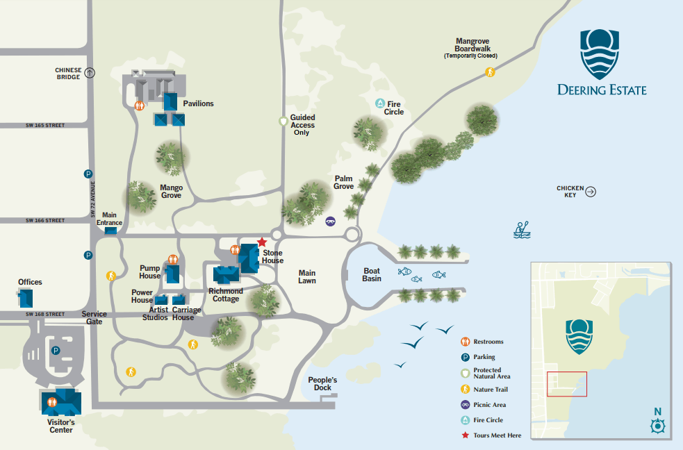 Deering Estate Visitor Map