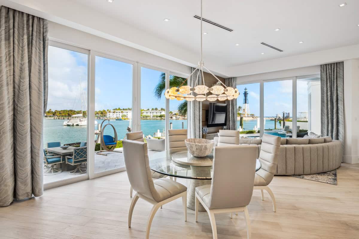 Dining Room & View 2400 Bay Drive Pompano Beach FL 33062