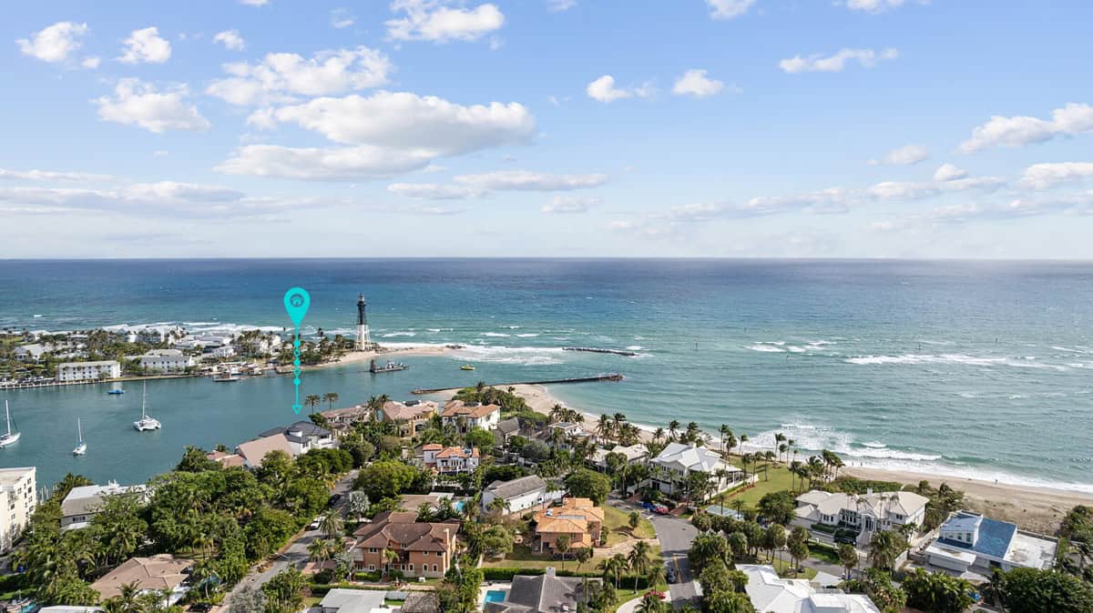 Aerial 2400 Bay Drive Pompano Beach FL 33062